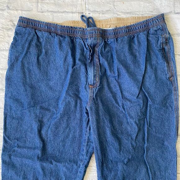 Haband active Joe XL short 100% cotton pull on pants/jeans w/elastic waist - Picture 3 of 12